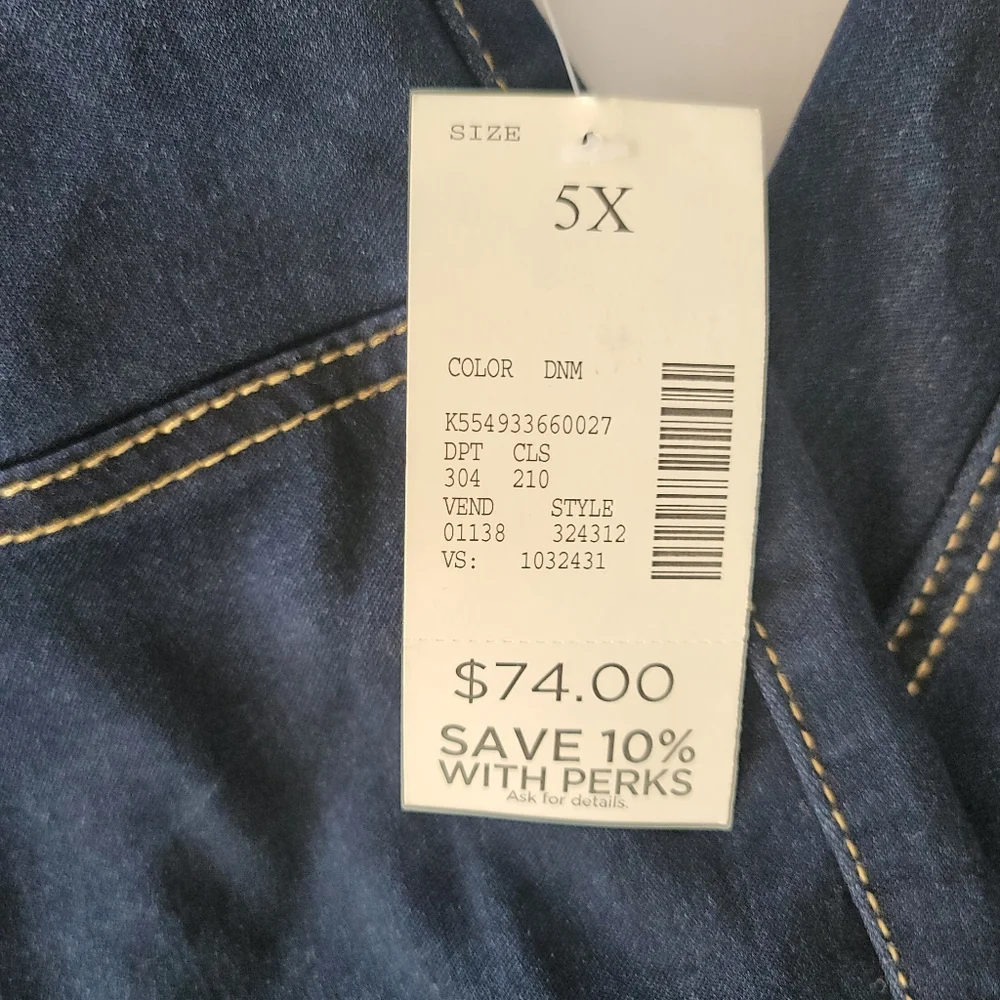Catherine's Jeans Straight Leg Denim 5X